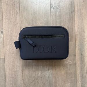 Dior Men's Navy Blue Travel Toiletry Bag NWOT